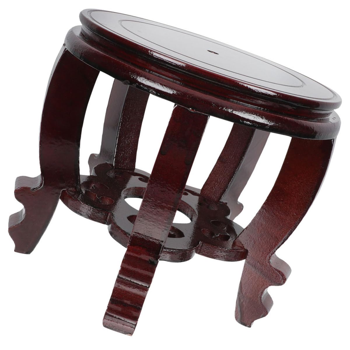 Cabilock Base de Madera Redonda para Pecera, Soporte para Acuarios y Decoración, Elevador 22 Cm de Diámetro y 20 Cm de Altura, Expositor Versátil para Jarrones y Adornos, Soporte Estable