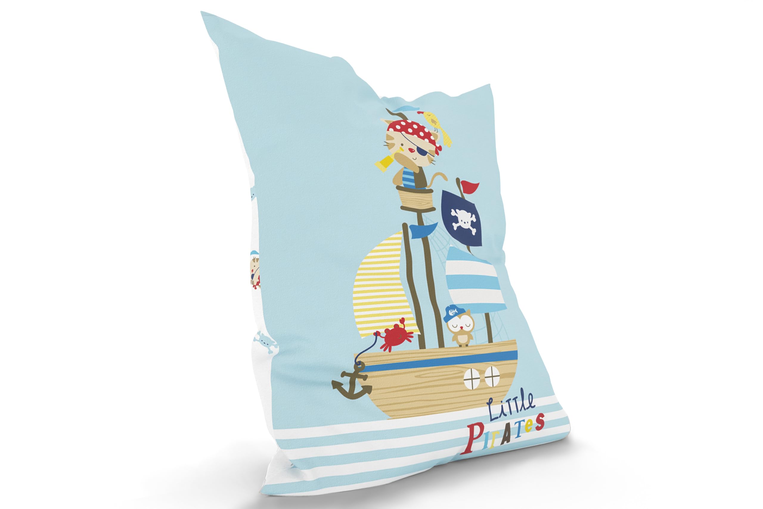 Green Bean Kinder Sitzsack Little Pirate 100x135cm mit 270 Liter hochwertiger EPS Perlen Füllung und waschbarem Motiv Wechsel-Bezug aus 100% Baumwoll - Riesensitzsack Bean Bag Sitzkissen
