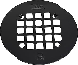 Oatey Universal 4-1/4 in. Round Snap-Tite Shower Strainer, Matte Black