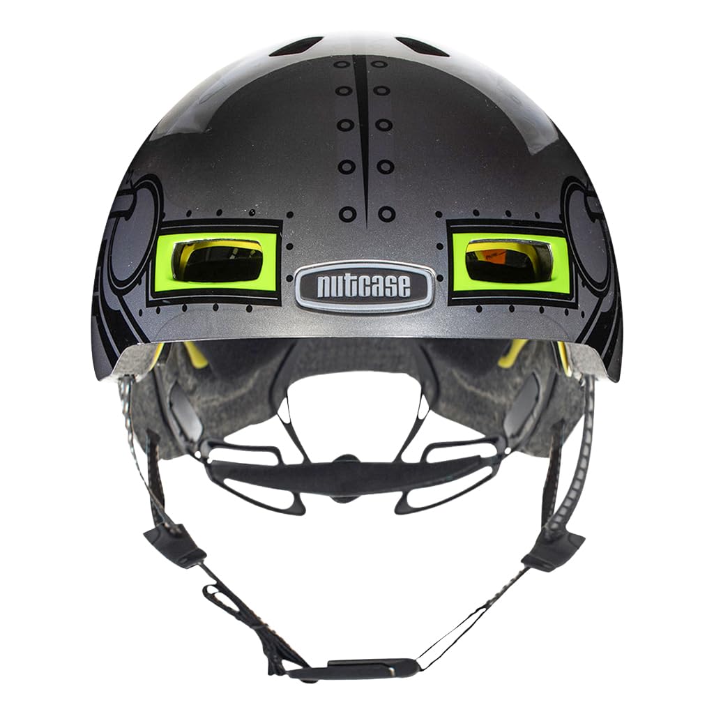 Nutcase Kinder Fahrradhelm Little Nutty Gloss, Robo Boy, 48-52 cm