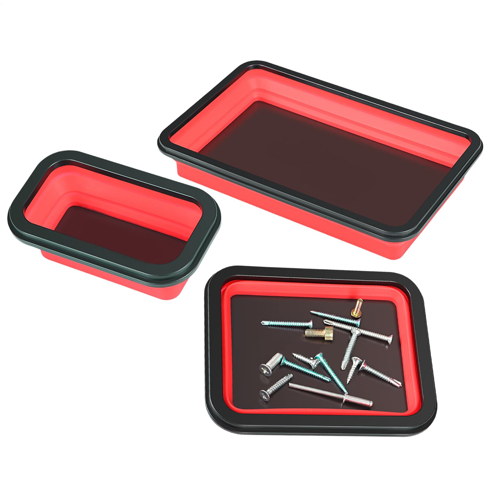 Vassoio Magnetico Pieghevole Silicone Magnetico Gestione Viti | Organizer per e Bulloni Per Meccanici, Garage, Officina, Riparazione e Manutenzione Auto