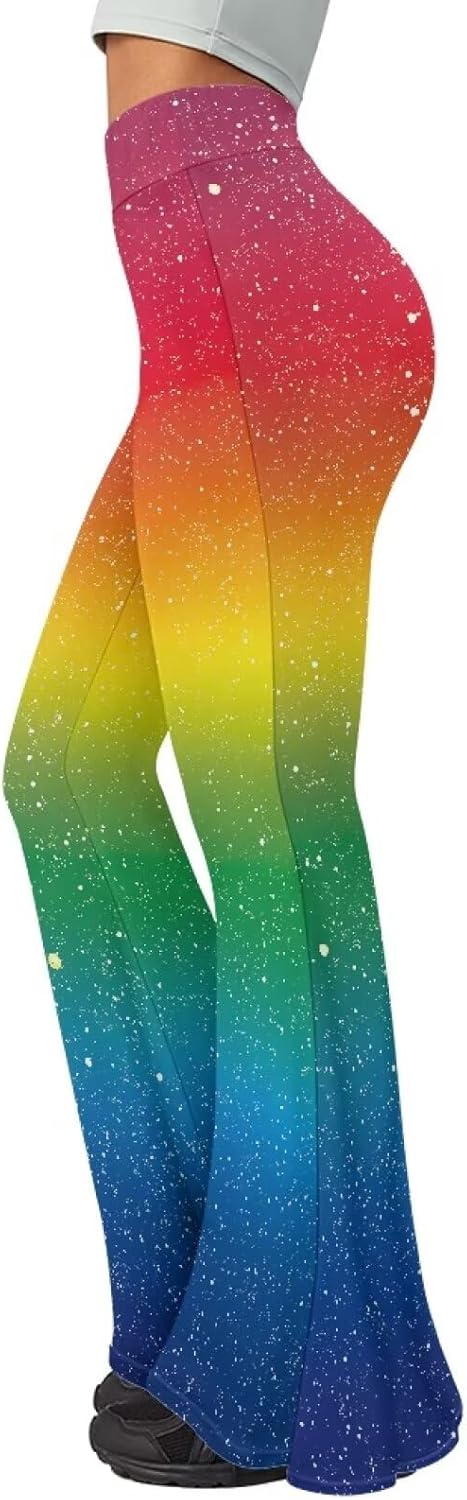 Womens Yoga Pants High Waisted Flare Leggings with Tummy Control Bell Bottom Pants - Image 5