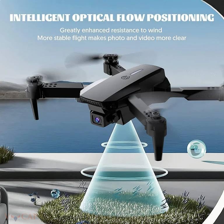 Image of dRoNe wItH hD DuAl cAmErA BrUsHlEsS MoToR, oNe cLiCk tAkEoFf /lAnDiNg FlIp rOlLiNg gEsTuRe cOnTrOl wI-Fi cAmErA ReMoTe cOnTrOl -X DrOnE (E88)