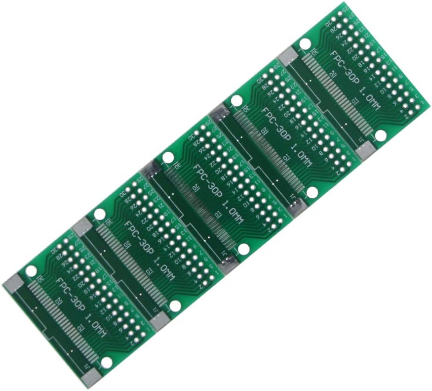 Fielect FPC 30P 0.5 / FPC 30P 1 to DIP Adapter PCB Board SMD Converter for Soldering Practice Boards Ardunio Boards 15Pcs