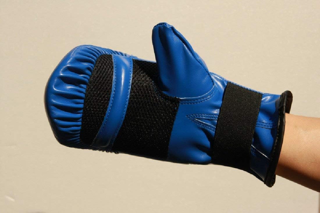 MOOTO MMA Glove TG-1 Black,Blue,Pink 3 Color Free Size TKD Martial Arts Kick Boxing (Blue)