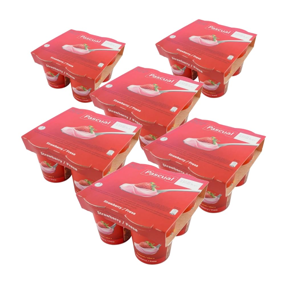 Pascual Yogur de fresa 4x125 g pack 6 unidades 24 yogures