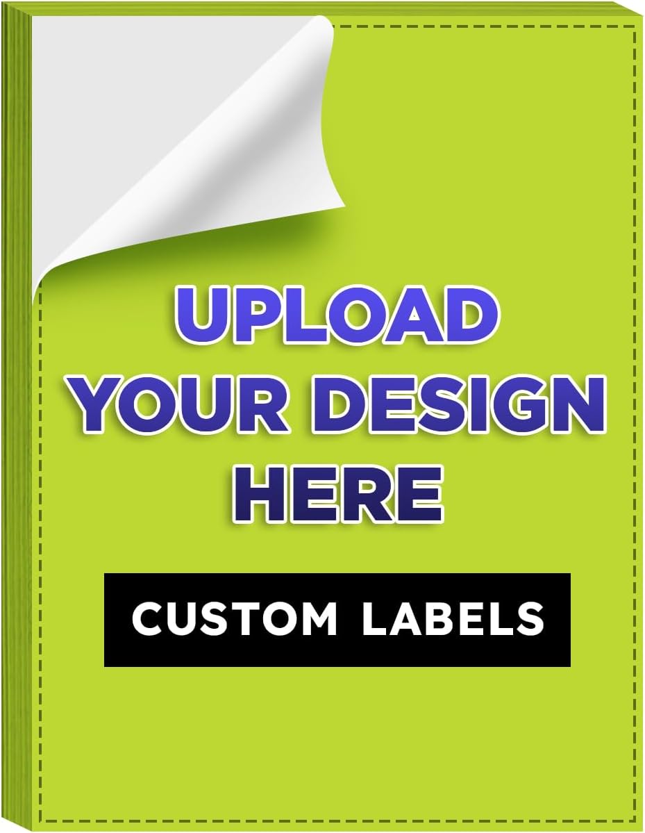 Custom Bright Neon Color Labels, Print Your Own Stickers, Upload Your Design for Printing - Smooth Matte Finish, Strong Adhesive, Crack and Peel - 3" x 5" - 25 Sheets per Pack (Green)