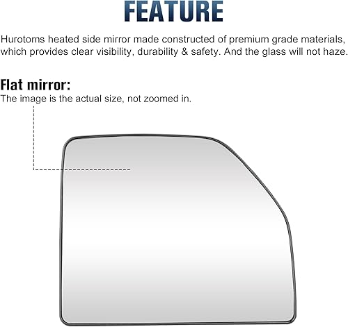 Miniatura 3 de Espejo calefactable para el lado izquierdo y del pasajero del conductor para Ford F150 Truck 2015-2020 para Ford F250 F350 Super Duty F450 F550