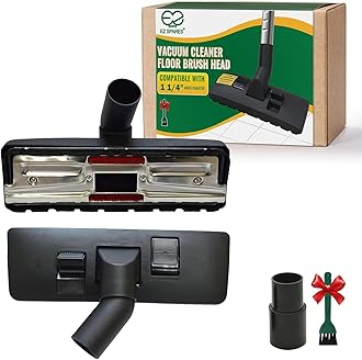 EZ SPARES Universal Vacuum Cleaner Floor Brush with Vacuum Adapter,Compatible with Hoover, Eureka, Rainbow,Shop VAC,Most Brand,Nozzle Tool,2-in-1 for Hard Floor&Carpet Combo(with Mini Cleaning Brush)