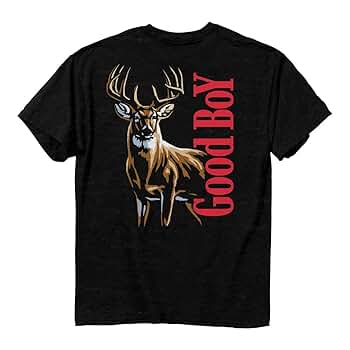 Amazon.com: Good Boy Short Sleeve T-Shirt, Black | Deer