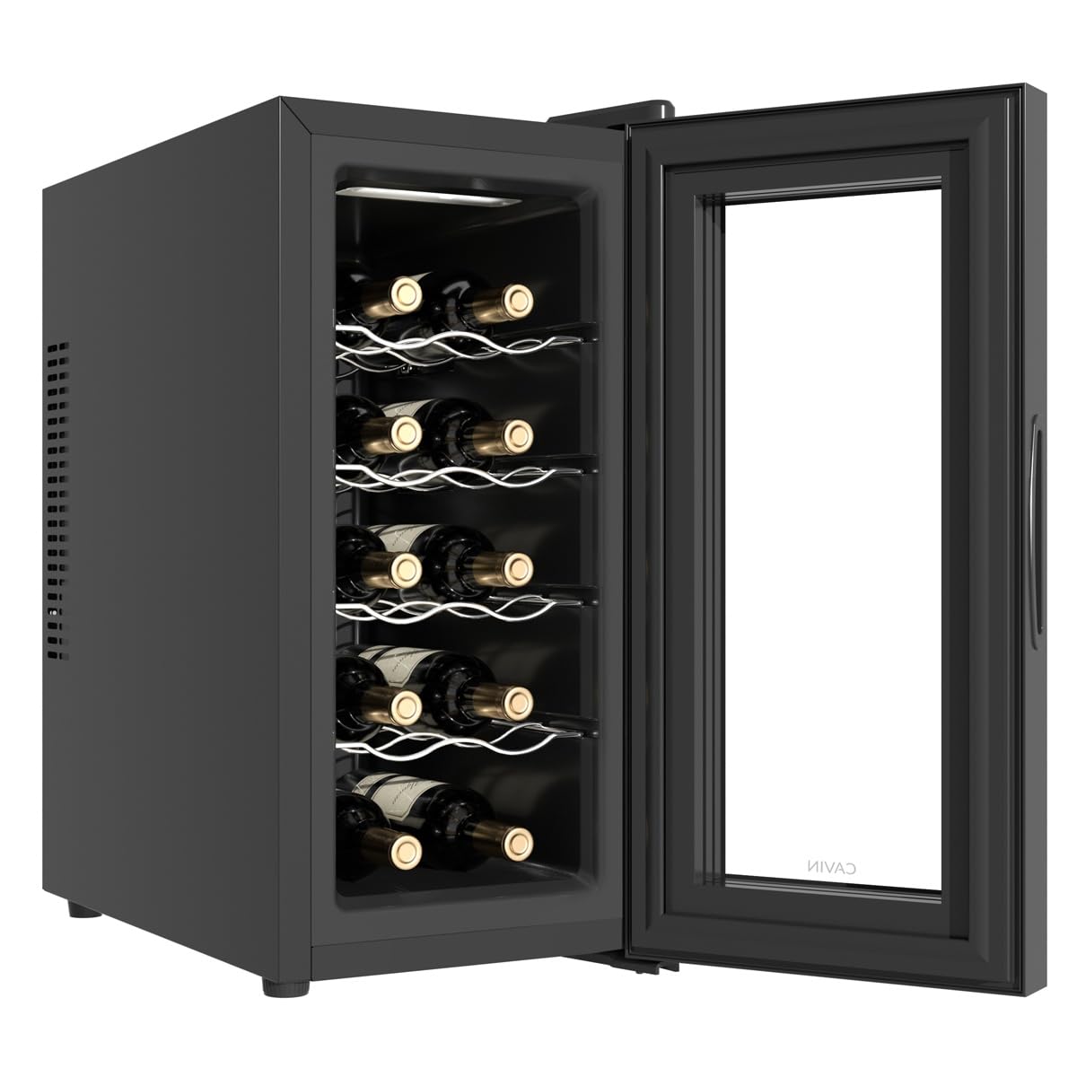 Cavin Tundra Collection 10 Weinkühlschrank freistehend schwarz 10 Flaschen eine Temperaturzone 8-18°C 35 dB thermoelektrisch