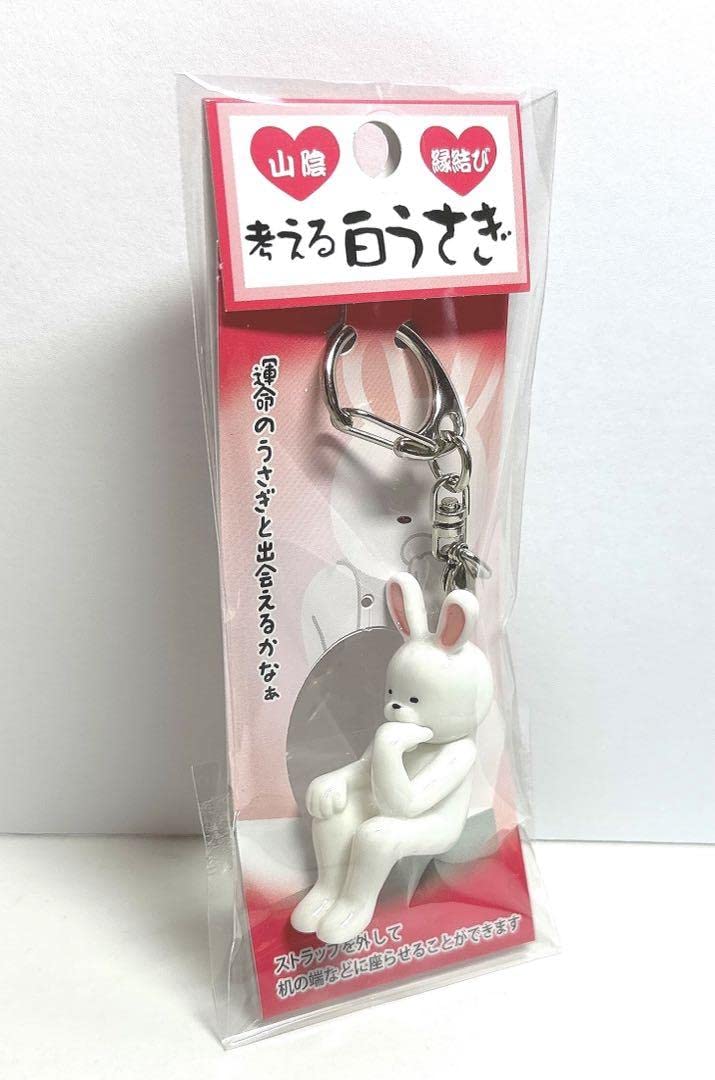 Amazon.co.jp: 考えるキーホルダーシリーズ 『考える白うさぎ 