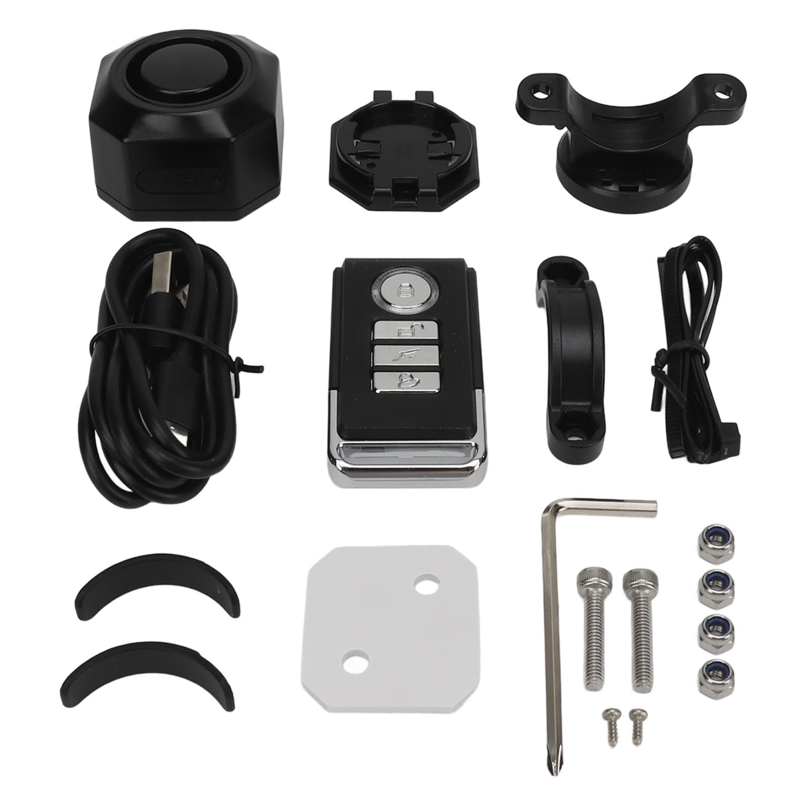 Alarma de Bicicleta Recargable 110dB Fuerte IP65 Impermeable previene Robo vibración Sensor de Movimiento de Alarma de Bicicleta con Control Remoto