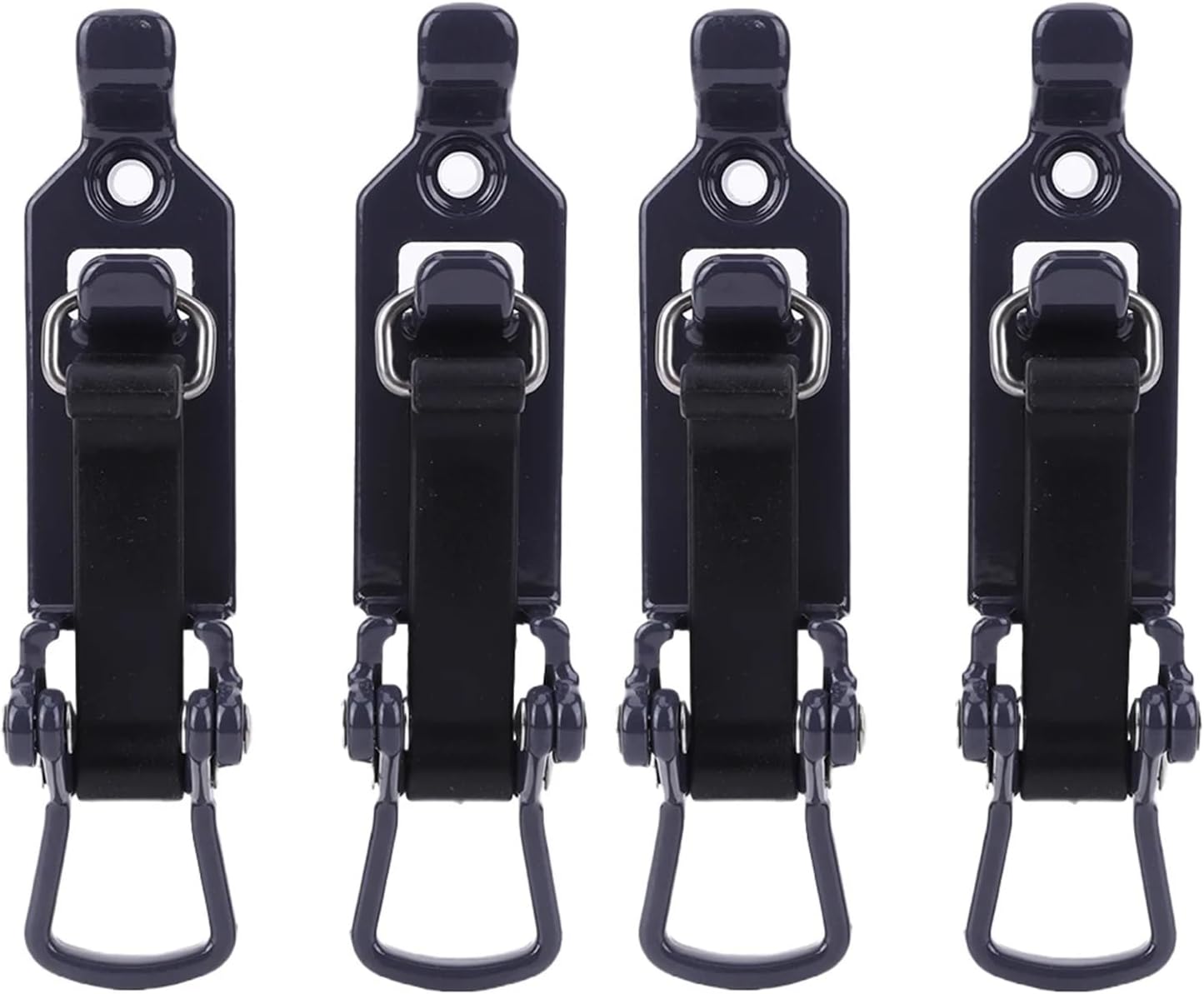 Shovel Mount 4 Pieces Shovel Holder Clamp Metal Rubber Storage(Blue)