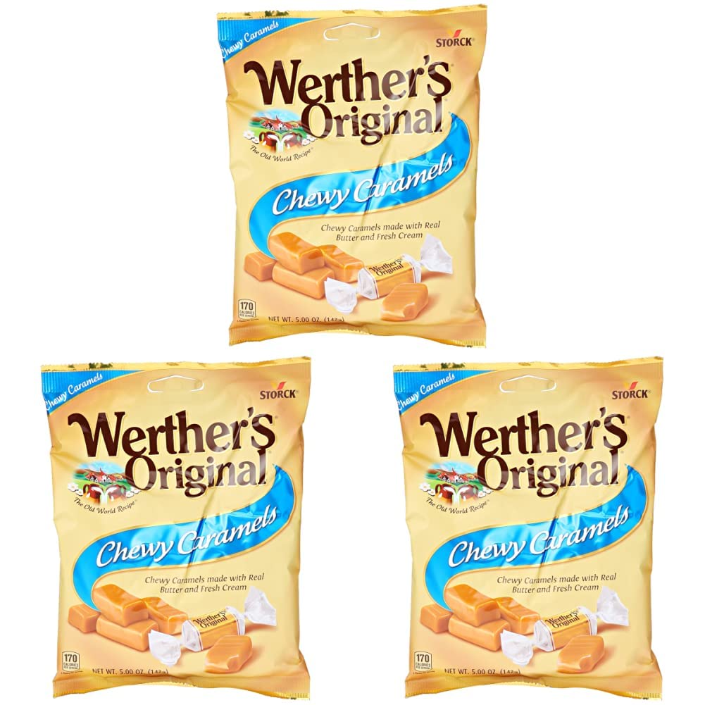 Werther's Original Chewy Caramels, 5 Oz (Pack of 3