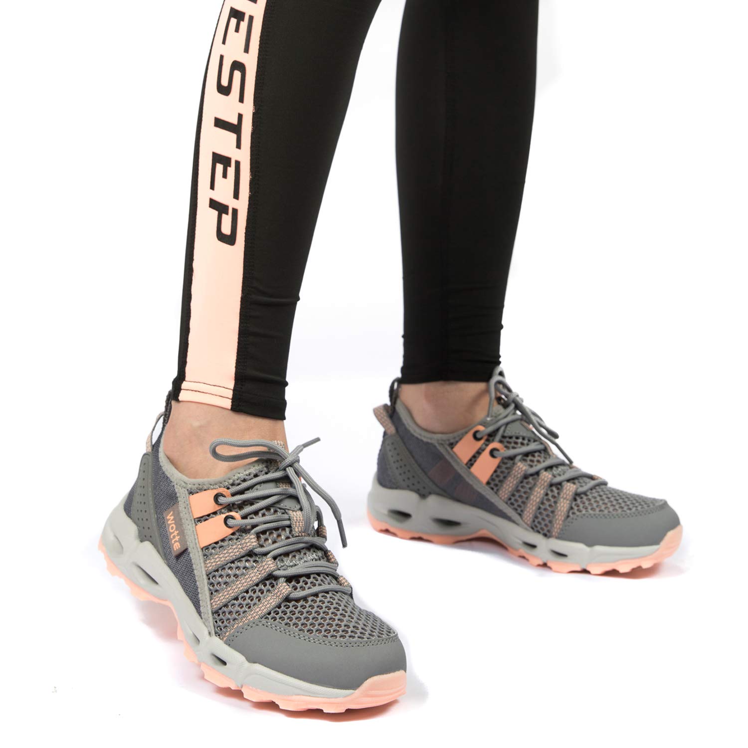 Ranberone Chaussures de Sport en Plein Air Antidérapantes Chaussures Eau en Maille Respirante Chaussures de Randonnée Chaussures de Marche Été pour Femme Taille 36-44