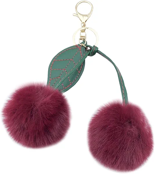 Unpafcxddyig Cherry Keychain Bag Charms Handbags Car Key Chain for Women Cherry Pendant Accessories