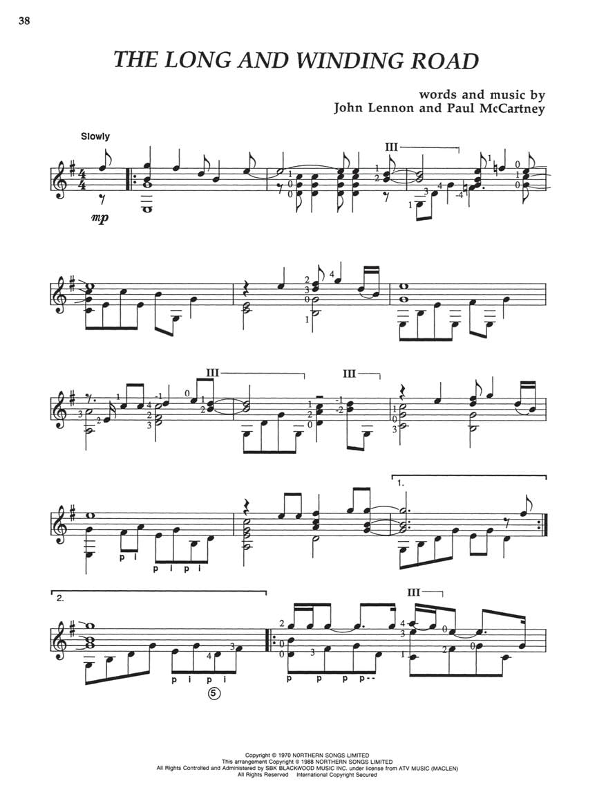 Beatles for classical guitar guitare: Guitar Solo