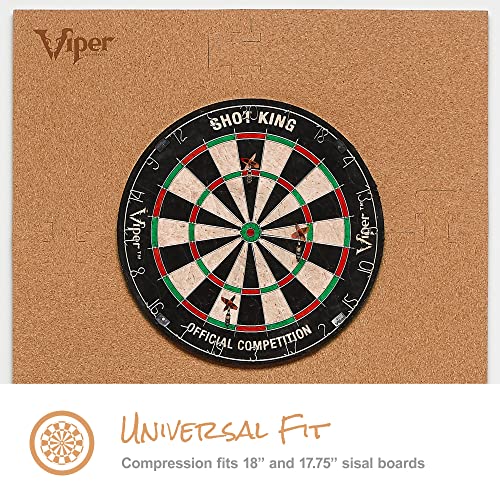 Viper Wall Defender III Cork Dartboard Surround, Reversible Cork Dart Board Wall Protector for 17.75 and 18 Inch Sisal Bristle Dartboards, 8.2 Sq Ft, Tan by Viper by GLD Products - Image 4