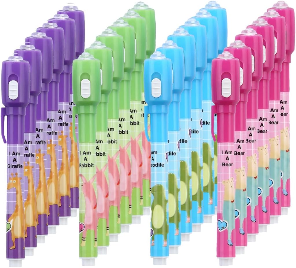 Invisible Ink Pen Set 32-Piece Spy Kit With Invisible Ink Pens UV
