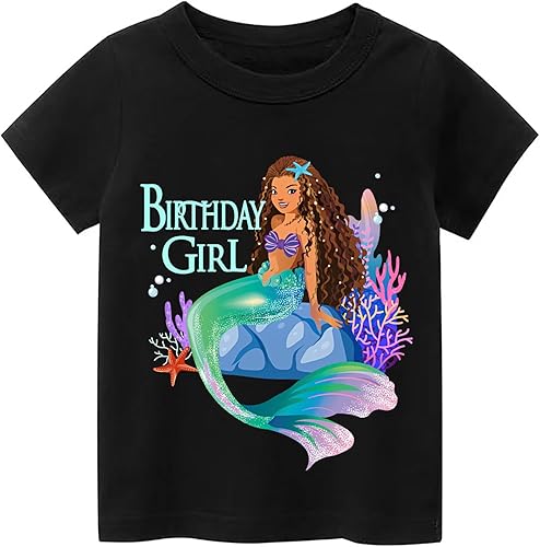 Miniatura 2 de Tutu and Sian Conjunto de traje de sirena Camisa, vestido tutú arcoíris, banda de satén, diadema Regalos de cumpleaños para niñas