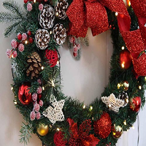 image for Runahaa Hot Sale!!35cm Christmas Large Wreath Door Wall Ornament Garla