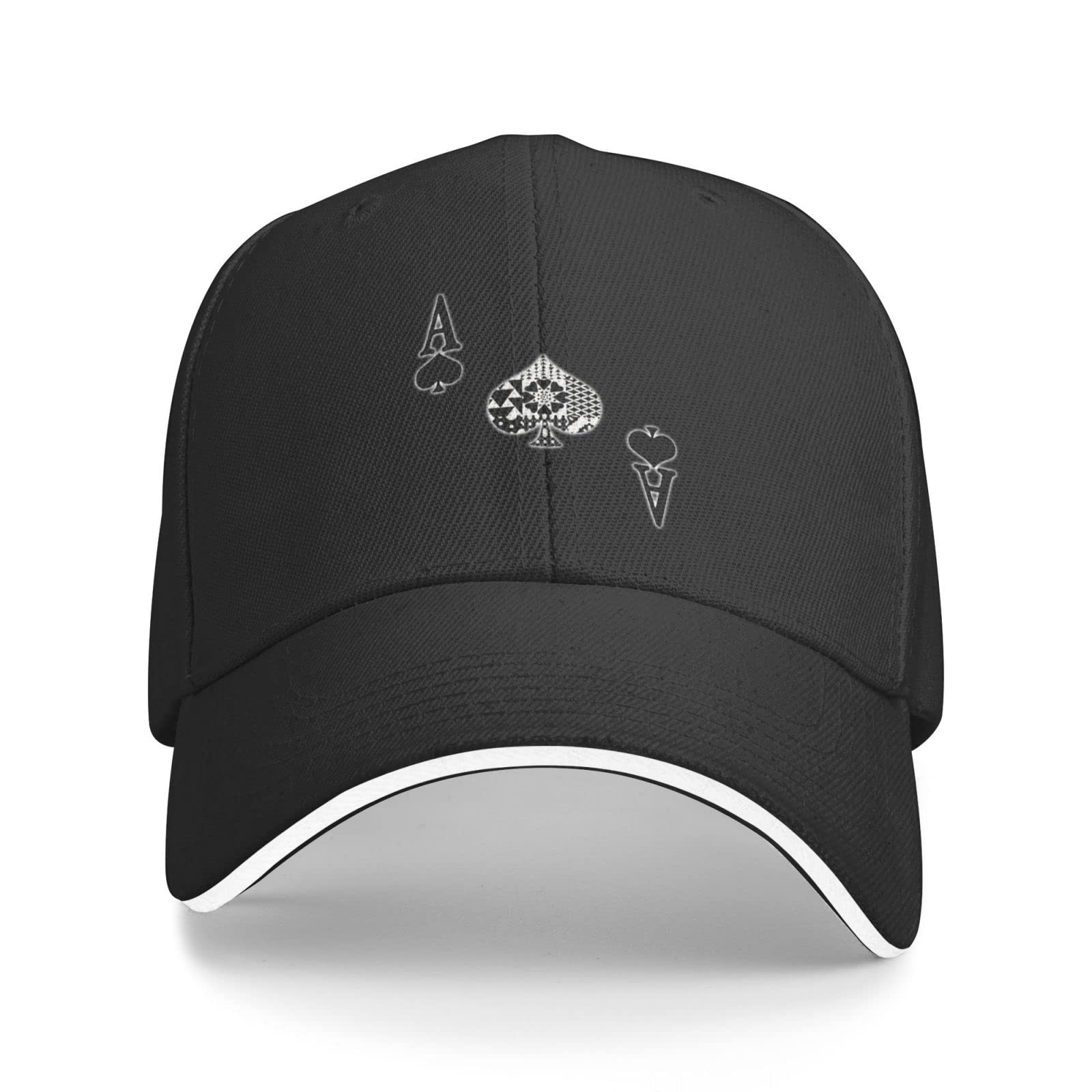 FlyjbsUnisex Ace of Spades Poker Baseball Cap Adjustable, Geometric Baseball Hat for Women Men