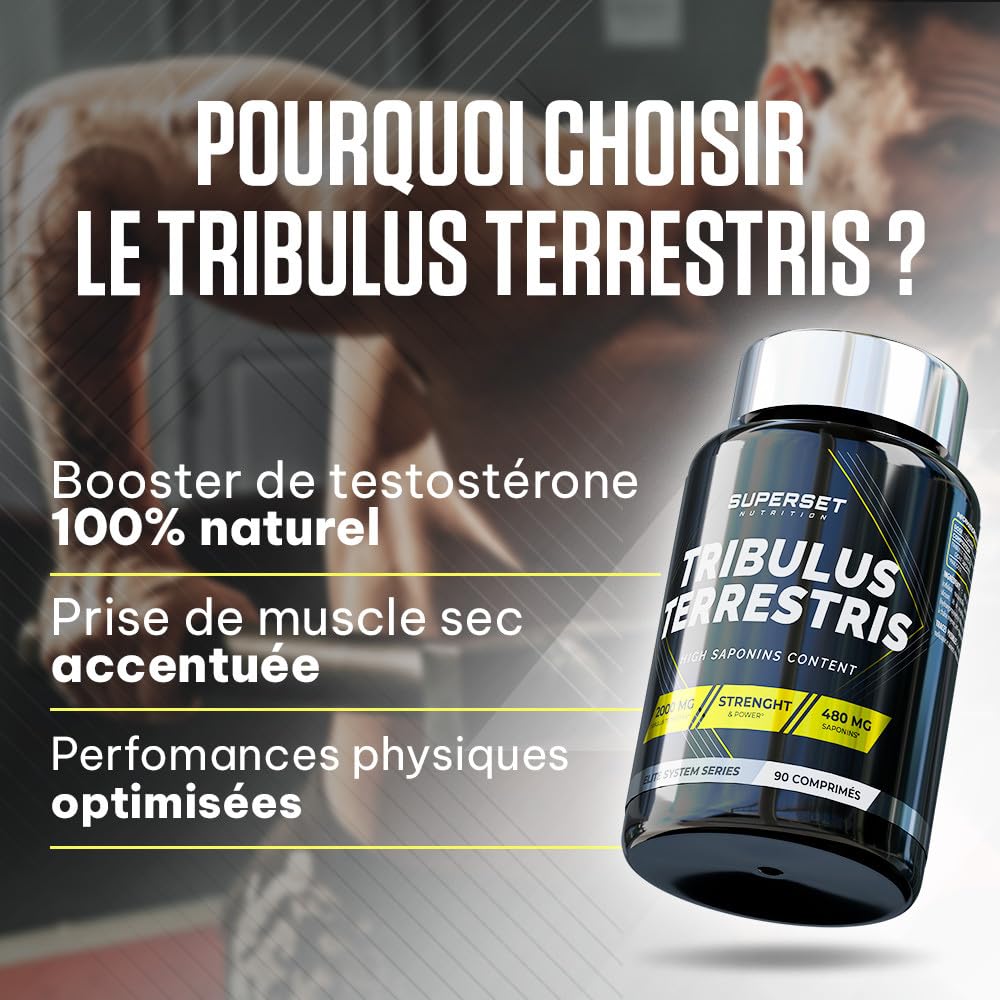 Superset Nutrition | Tribulus Terrestris (90 Tabs) | Tribulus | Booster de testostérone, booster de tonus et performance !