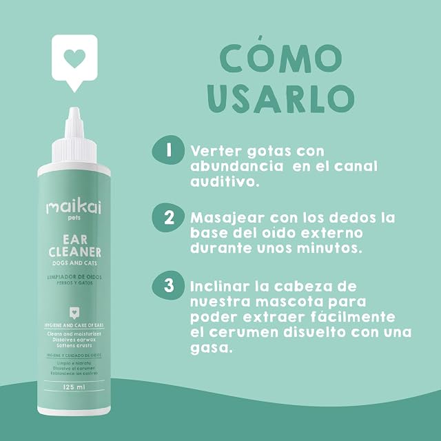 Foto 4 de 6 de Limpiador Oidos Perros y Gatos 100% Natural Gotas Limpiadoras sin Aditivos