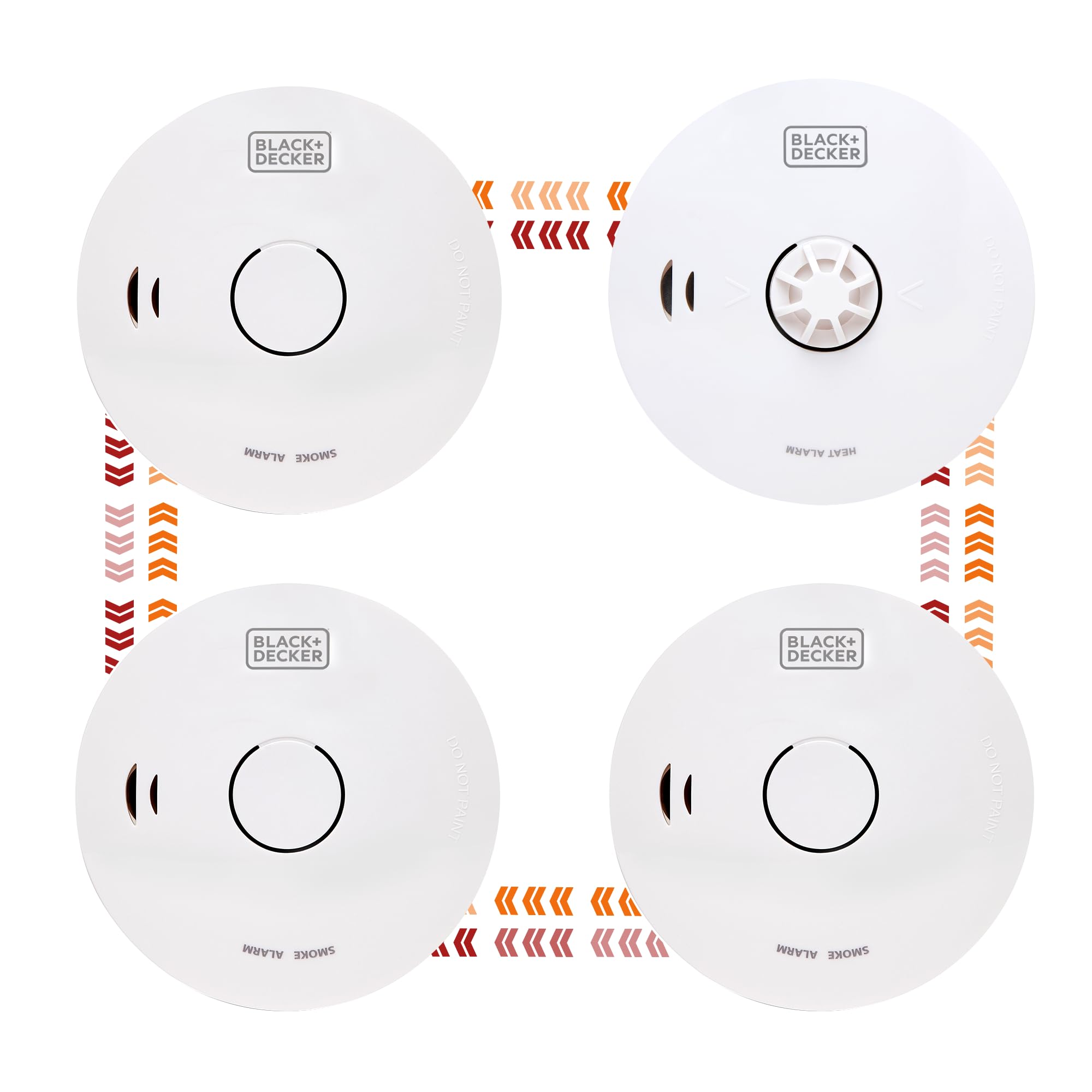 BLACK+DECKER - CONNECTED 3 Smoke Alarms And 1 Heat Alarm Bundle