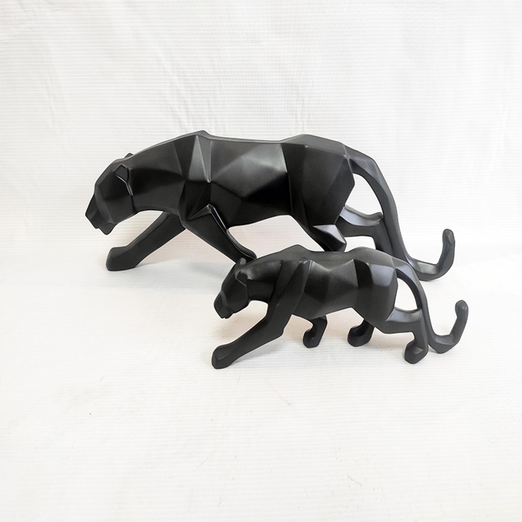 Escultura Leopardo, Estatua geométrica Resina, Estatua Pantera, estatuas abstractas Modernas Decorativas, Estatua Leopardo, Modelo Decorativo para decoración hogar, Figura Animal (L)