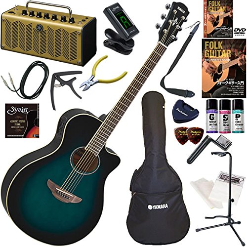 YAMAHA エレアコ初心者入門 レトロなデザインのYAMAHA THR5Aが入ってる大人の19点セット APX600/OBB(オリエンタルブルーバースト)