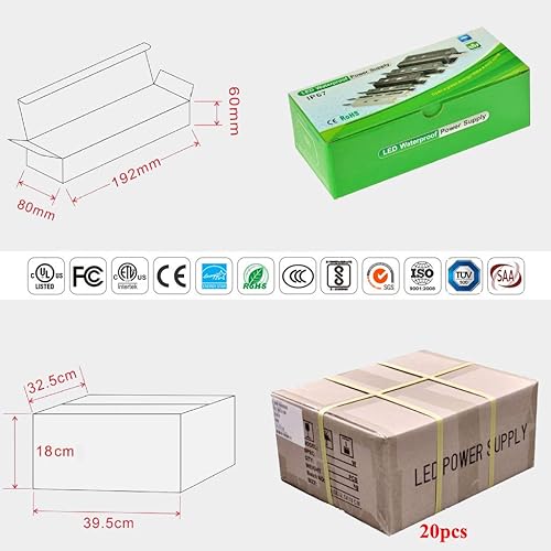 Miniatura 7 de CATIYA transformador del conductor de 24V 60W LED, fuente de alimentación constante impermeable del voltaje IP67 para las luces del LED