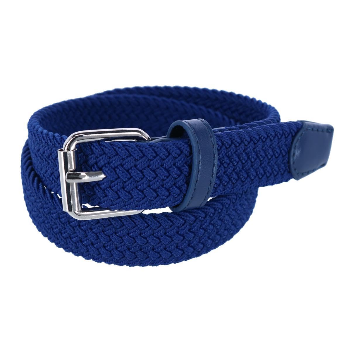 CTM Kids' Elastic Braided Stretch Belt, Small, Navy