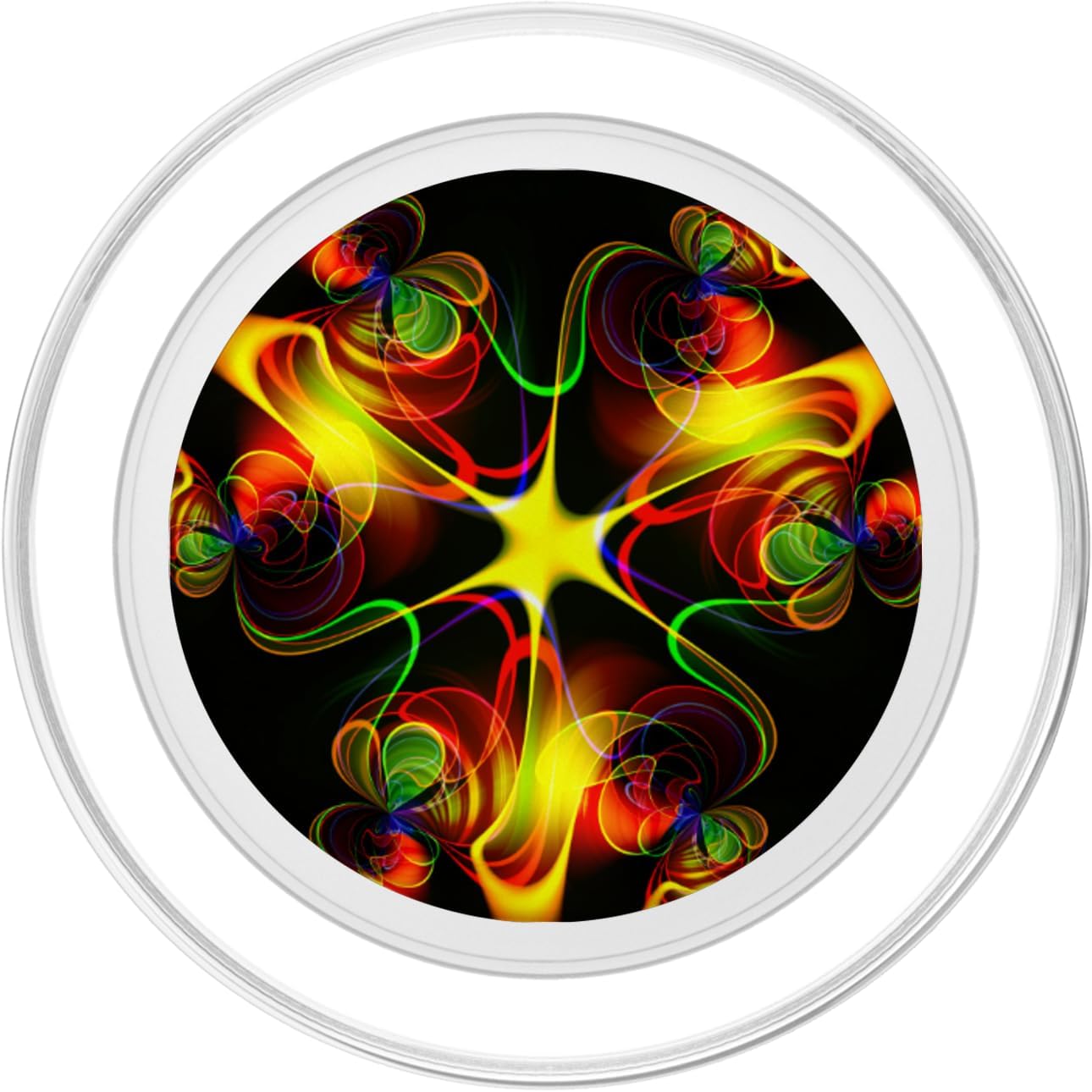Yellow Green Red Futuristic Luminous PopSockets MagSafe PopGrip for iPhone