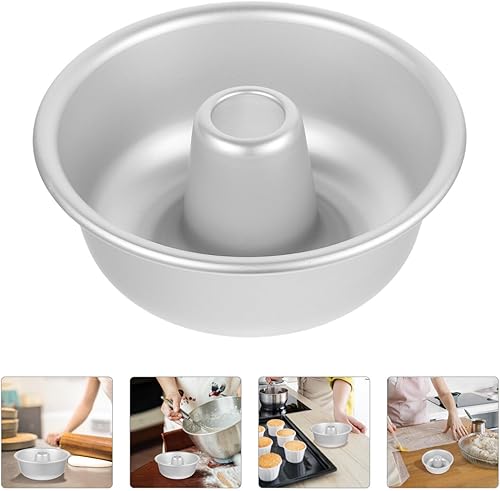 Miniatura 3 de Hemoton Molde redondo de acero inoxidable, plateado, 12 pulgadas