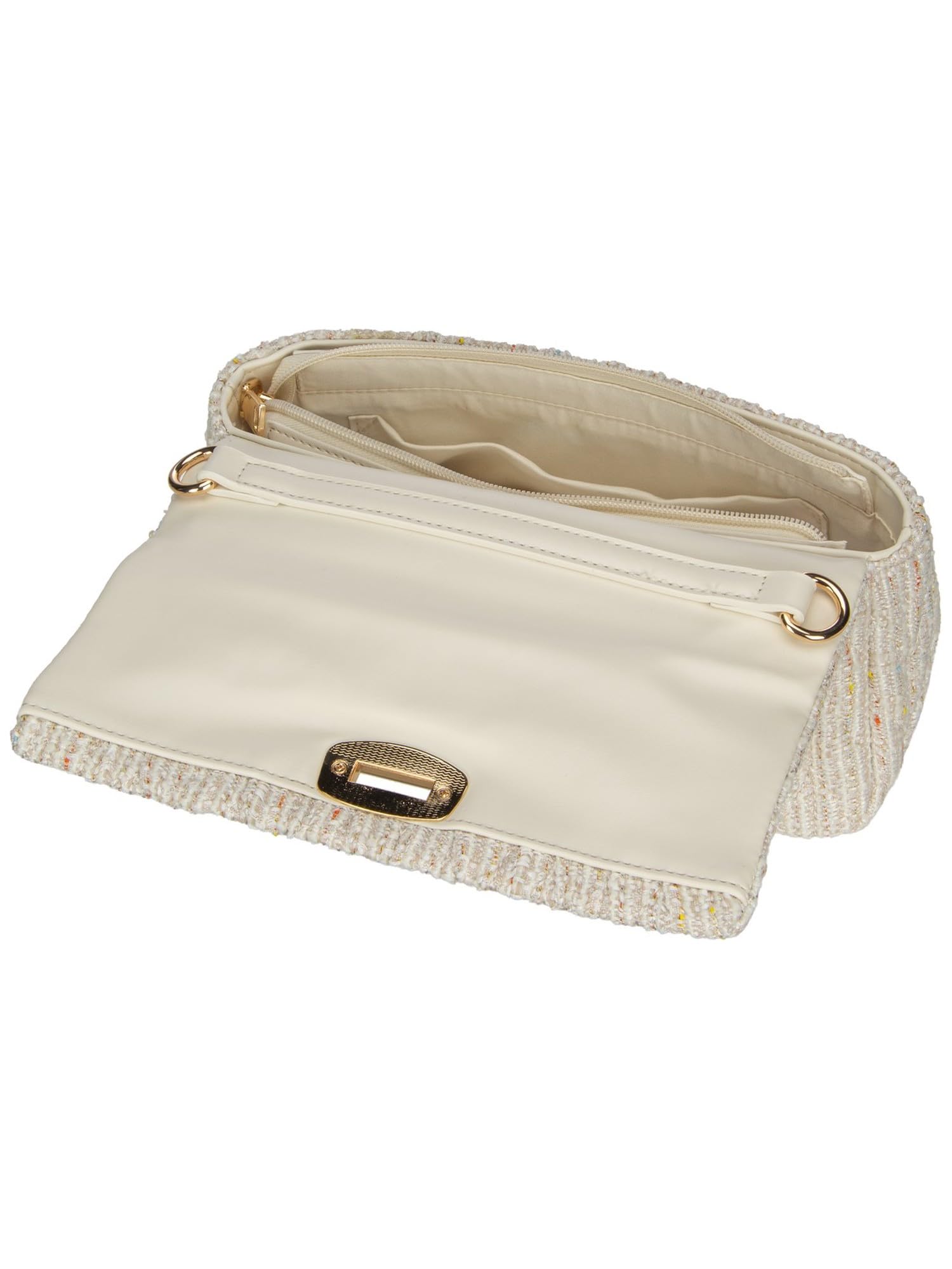 SEIDENFELT MANUFAKTUR Schultertasche Umhängetasche Floro Shoulder Bag Happy Beige creme