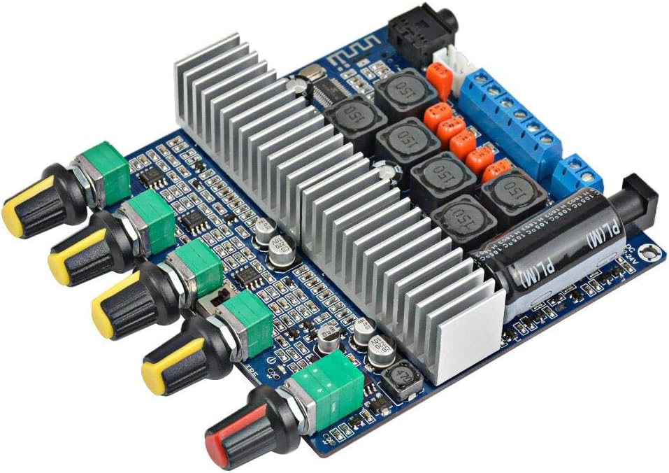 AIYIMA DC12V-24V 2.1 Channel TPA3116 Bluetooth-Compatible Stereo Subwoofer Amplifier Board 2x50W+100W BT Audio Amplifiers Board with Sub