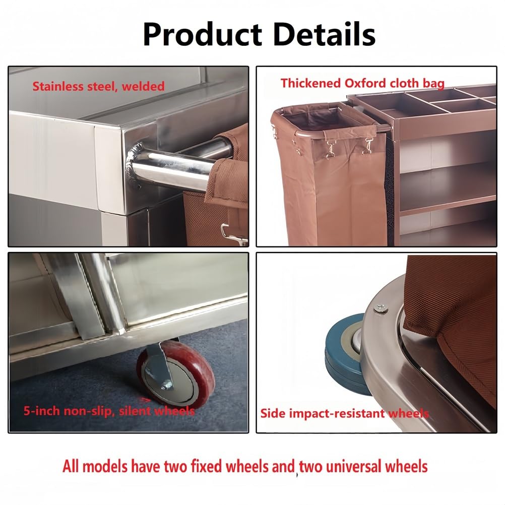 Carrito de limpieza con ruedas, organizador de limpieza para limpieza, mantenimiento y uso de custodia, ideal para una organización eficiente y transporte de suministros