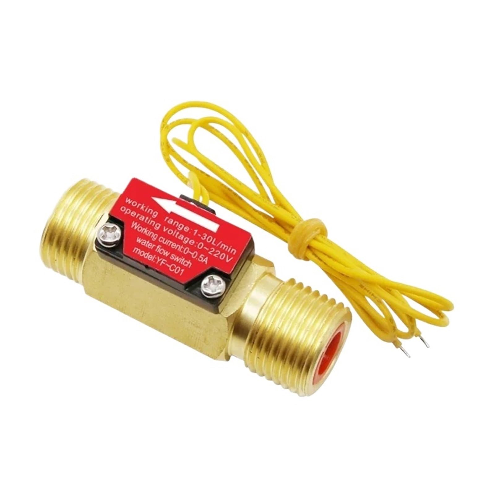 Medidor de agua fría para jardín y hogar. Sensor De Caudalímetro Con Interruptor Agua 4 Puntos Efecto, 1,5-30 L/min, Rosca Macho