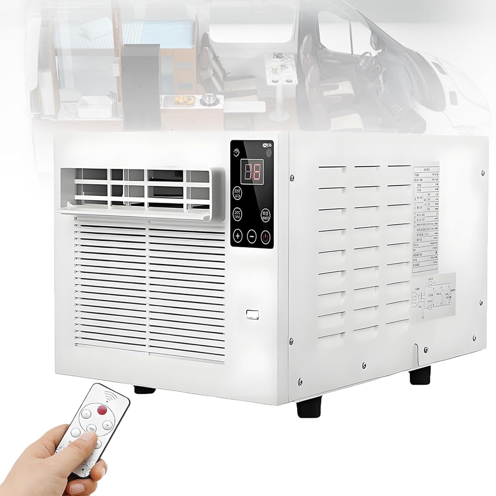 JIANGYUXINLI Mini Portable Air Conditioner, Fast Cooling Compact AC for Mosquito Net, 1881BTU Personal Cooler Dehumidifier, Without Outdoor Unit, for Bedroom, Camping Tent, Rental House, Dormitory