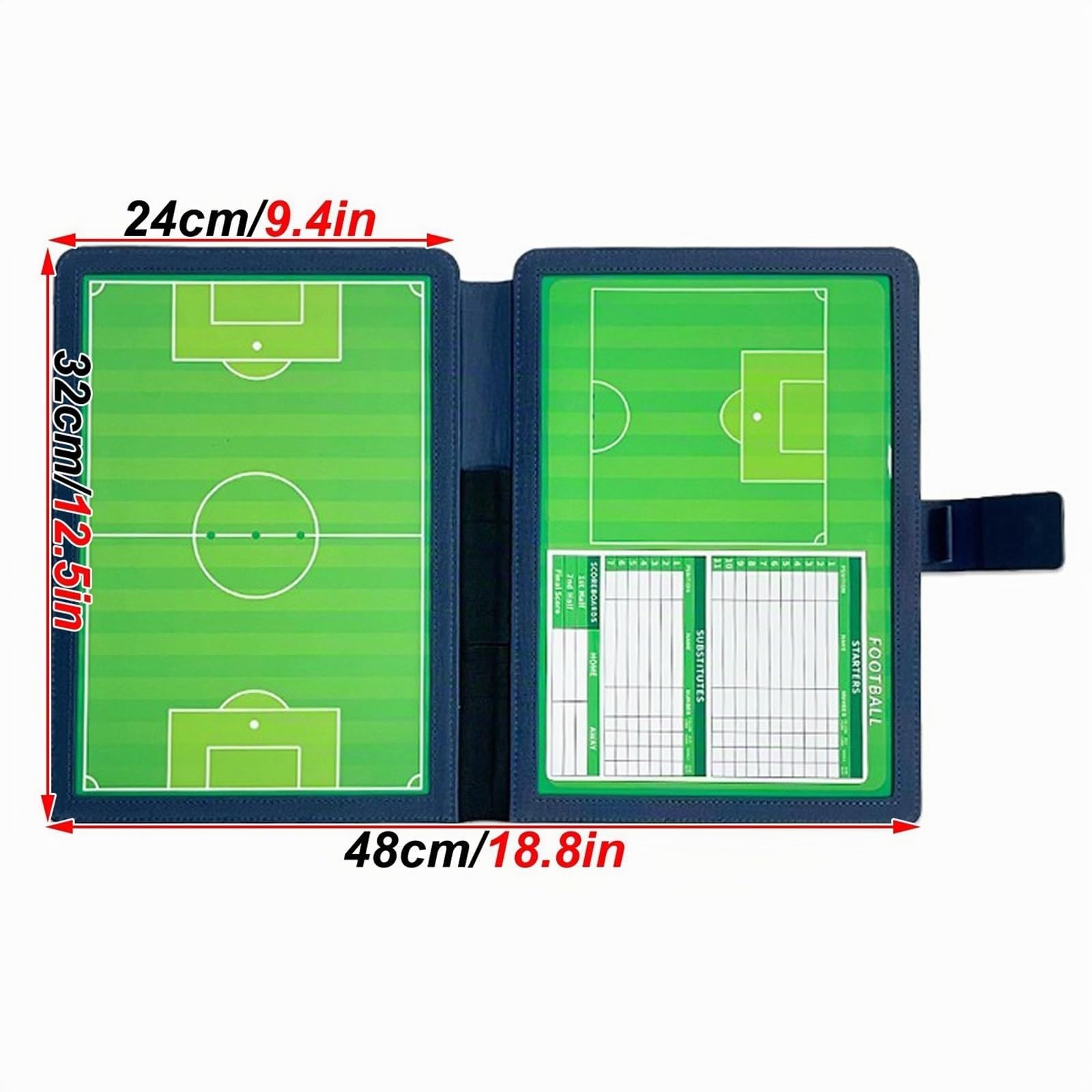 Pizarra Magnética para Entrenamiento de Fútbol, Pizarra Táctica de Fútbol con Accesorios, con Marcadores y Fichas Magnéticas, Doble Cara, Ideal la Enseñanza