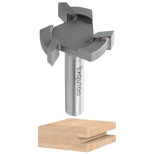 Miniatura 7 de Exqutoo - Brocas de ruteador de superficie con mango de 1.0 in de diámetro de corte en forma de T, para fresado de madera