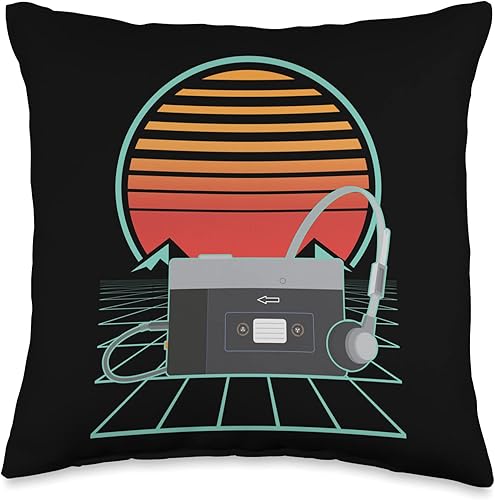 Retro Walkman Iconic Fashion 90s Gift Themed Party Cinta retro para la vieja escuela, reproductor de casete de los años 80 y 90, almohada caminante