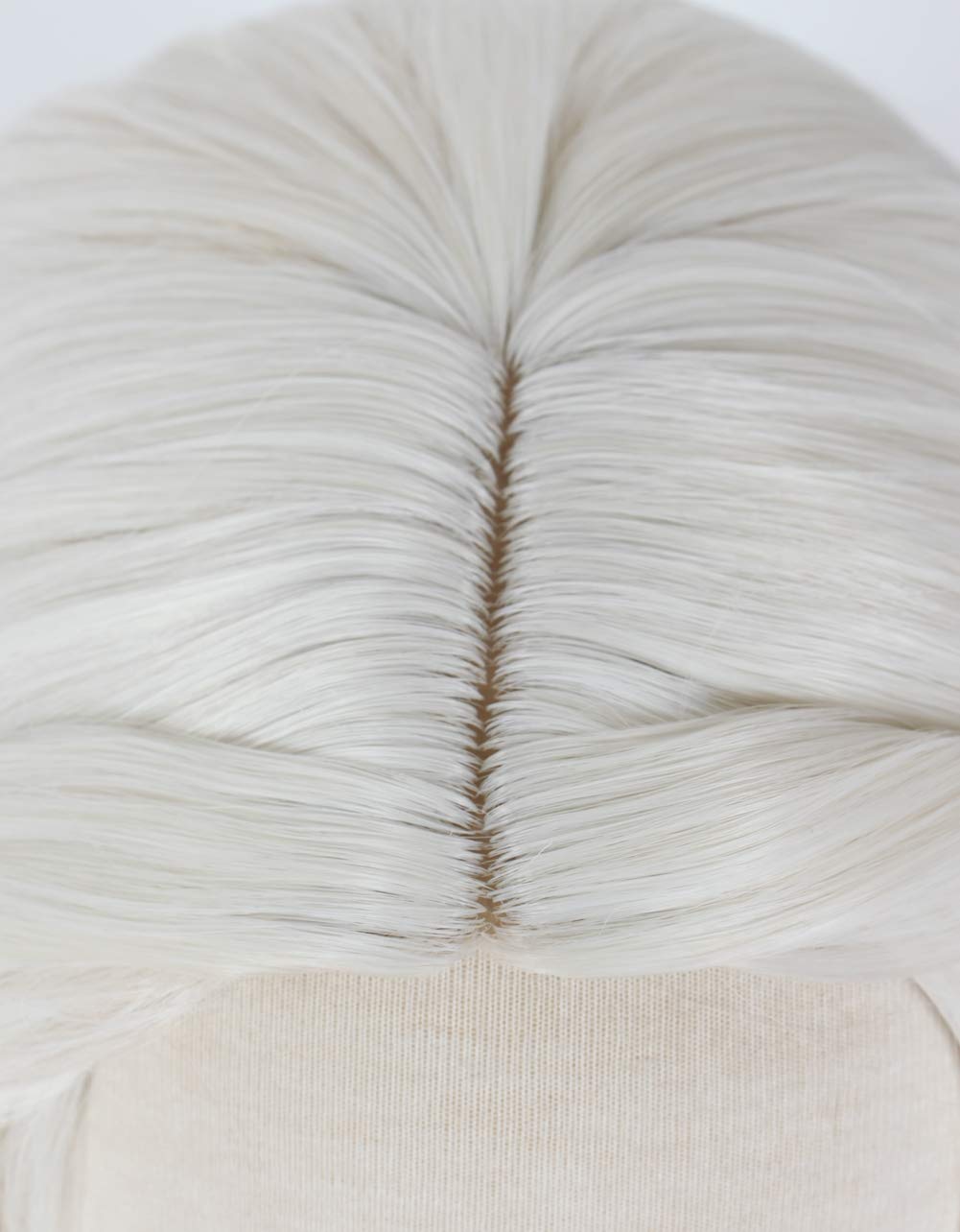 Linfairy Women Girl's White Blonde Long Wavy Wig Halloween Cosplay Costume Queen Wig Adult