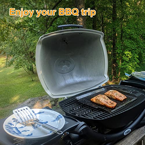 Image of 7583 Full Cooking Grid Grates for Weber Q200, Q220, Q2000, Q2400 Q2000N Q2200N Q2600N+ Q2800N+ Gas Grills, 396000 396001 566001 566002 566014, BBQ Accessories for Char Q, Cast Iron