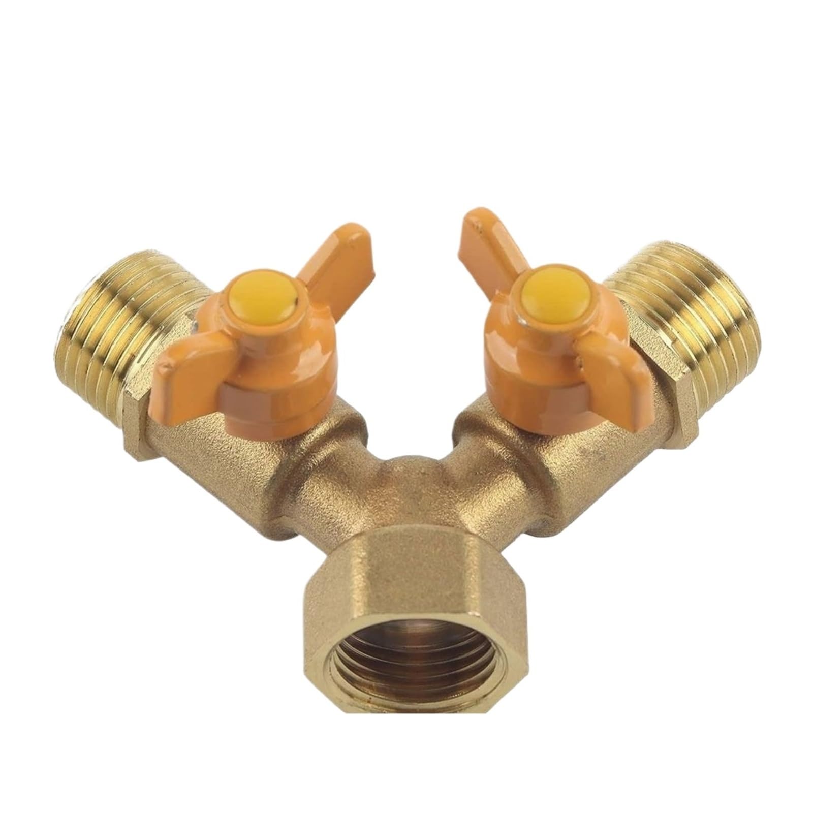 2 connettori a Forma di valvola a Y in Ottone, sdoppiatore d'Acqua, connettore rapido for Tubo da Giardino per Giardino