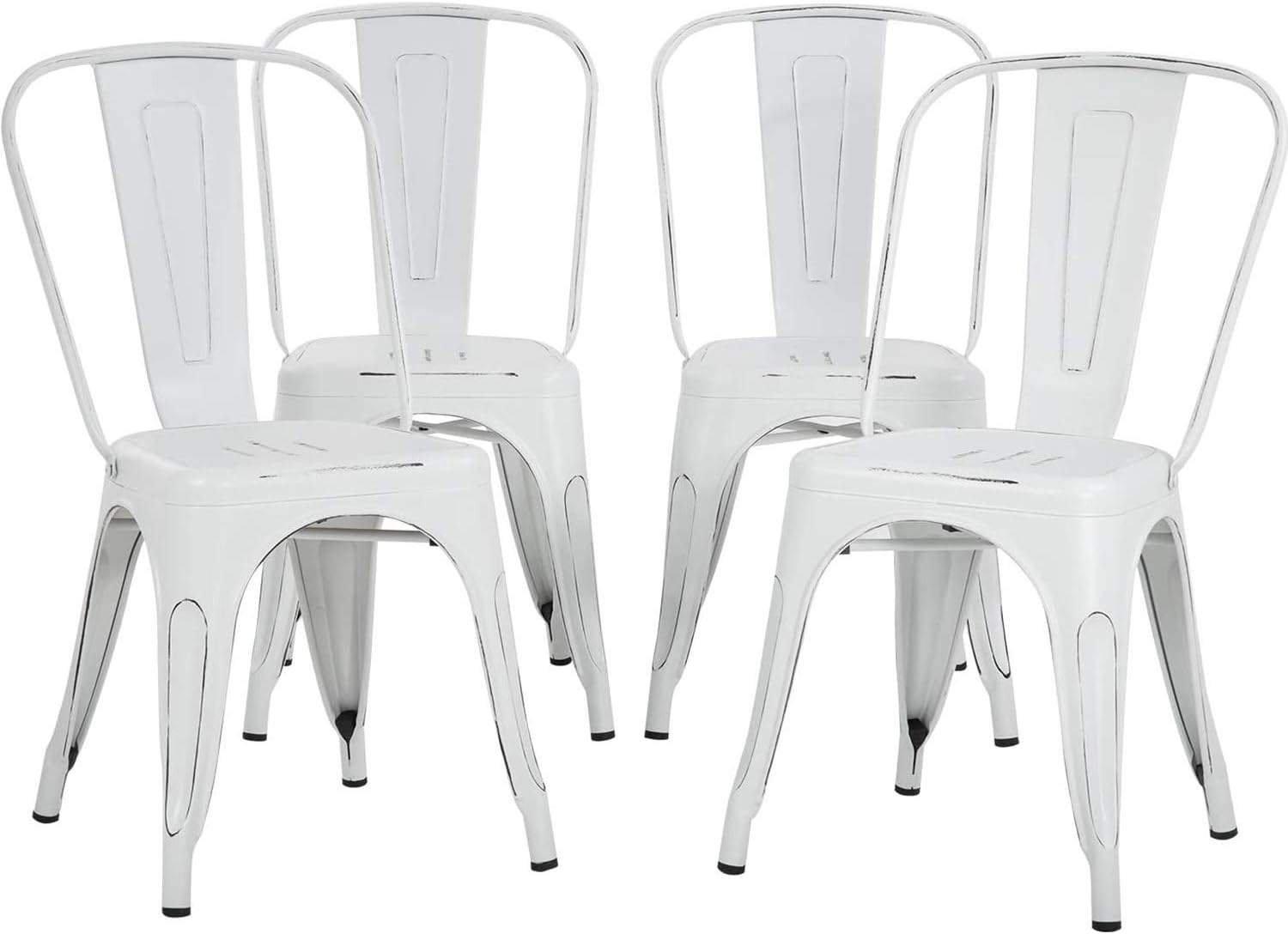 FDW Metal Chairs Dining Chairs Tolix Restaurant Chair Set