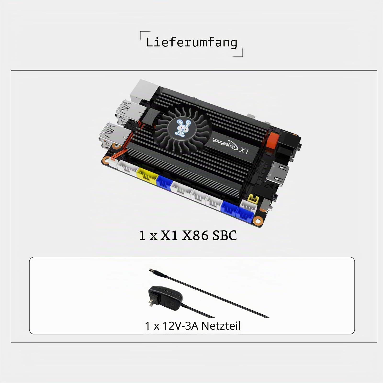 WayPonDEV youyeetoo X1 X86 Einplatinencomputer – EIN 64-Bit-Windows 10/11/Linux-Mini-PC mit Intel Celeron N5105, unterstützt WiFi BT, NVMe oder SATA SSD (4GB RAM+64GB Storage)