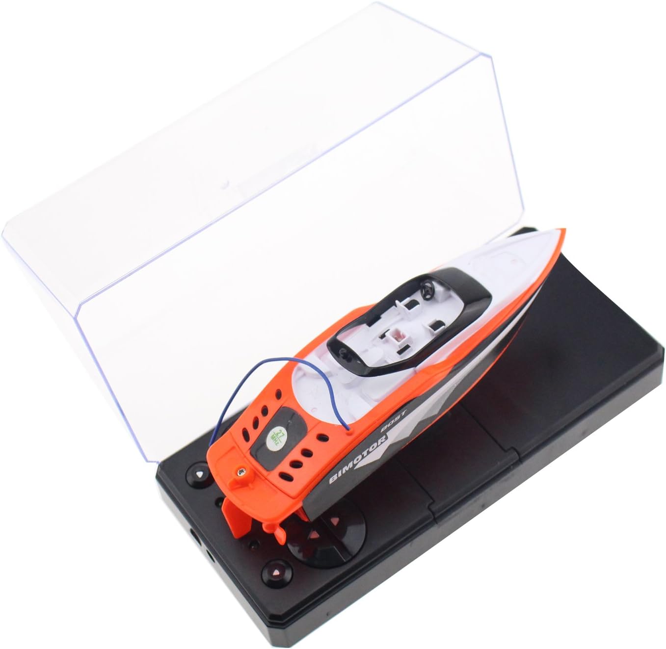 TipmantMini RC Boat Ship Remote Control Speedboat Speed Racing Boat Water Toy Kids GIF (Orange)